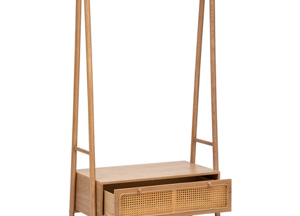 Mueble de entrada "Tiria" con 1 cajón de madera efecto Cannage - 197710