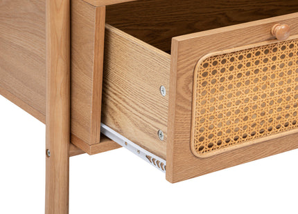 Mueble de entrada "Tiria" con 1 cajón de madera efecto Cannage - 197710