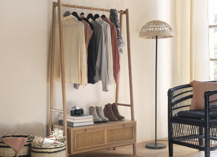 Mueble de entrada "Tiria" con 1 cajón de madera efecto Cannage - 197710