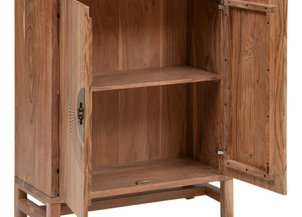 Aparador alto "Jiling" con 2 puertas de madera de acacia L80cm - 197766