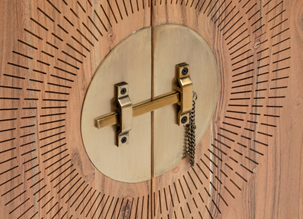 Aparador alto "Jiling" con 2 puertas de madera de acacia L80cm - 197766