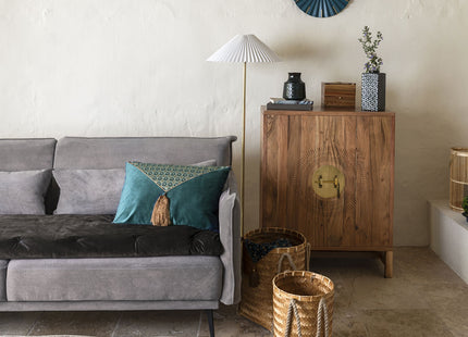 Aparador alto "Jiling" con 2 puertas de madera de acacia L80cm - 197766