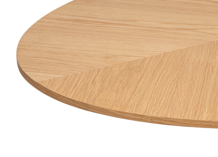 Mesa de comedor "Toula" ovalada de madera imitación de roble claro L183cm - 197772