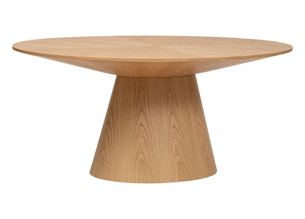 Mesa de comedor "Toula" ovalada de madera imitación de roble claro L183cm - 197772