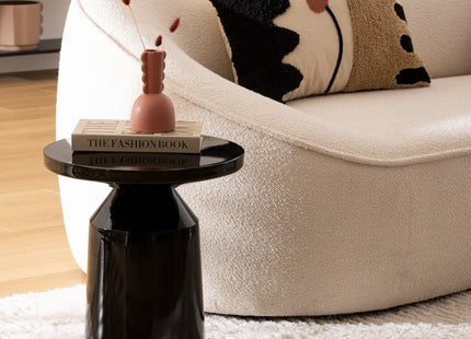 Mesa auxiliar tótem "Sita" Metal negro D38cm - 197889B