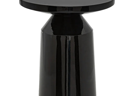 Mesa auxiliar tótem "Sita" Metal negro D38cm - 197889B