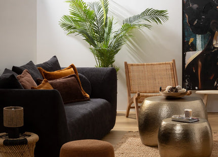 Set de 2 mesas bajas "Issam" metal dorado 70/50cm - 197891