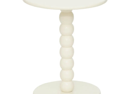 Mesa de centro "Chamlo" color blanco marfil D38cm - 197896A