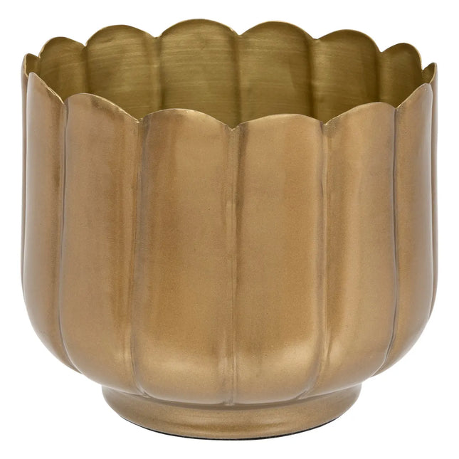 Maceta de pétalos "The floral" D15cm dorado - 198143