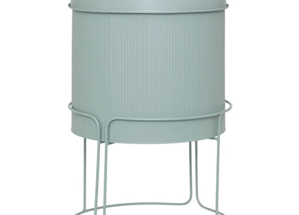 Maceta de metal "Aze" verde celadón MM - 198172A