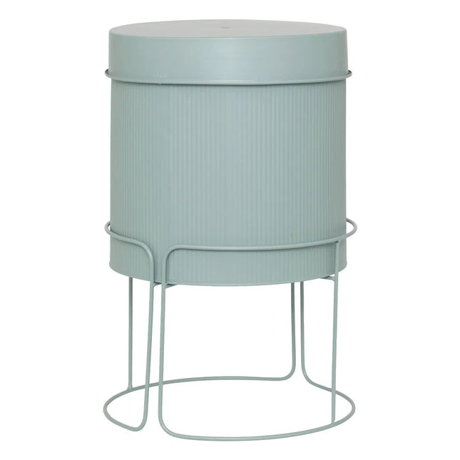 Maceta de metal "Aze" verde celadón MM - 198172A