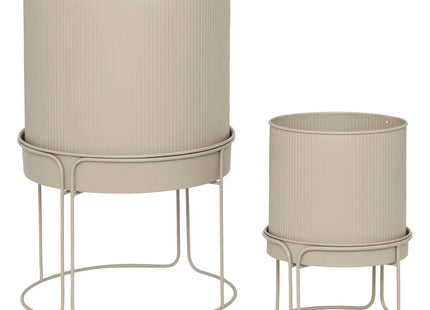 Maceta de metal "Aze" lino PM - 198172B