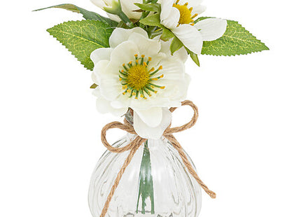Arreglo floral "Nela" con tarro de cristal, 17 cm de alto - 198220