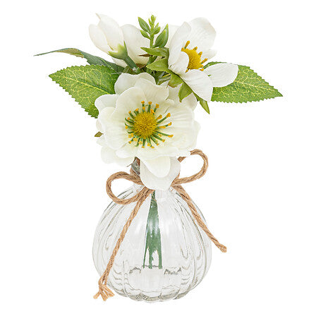 Arreglo floral "Nela" con tarro de cristal, 17 cm de alto - 198220