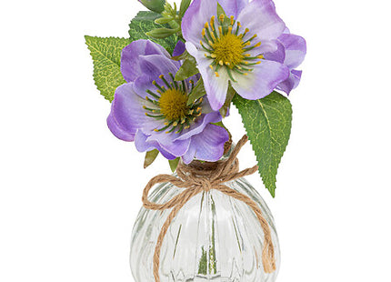 Arreglo floral "Nela" con tarro de cristal, 17 cm de alto - 198220