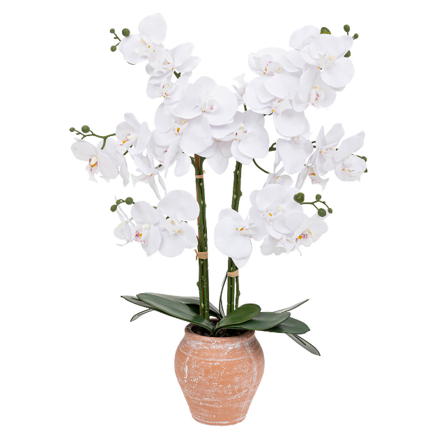 Orquídea artificial "Dena" en maceta de cerámica A65cm - 198222