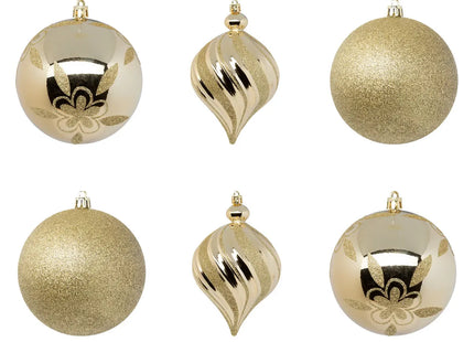 Bola navideña 10cm en dorado x6 - 198347