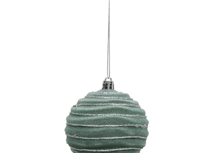 Bola navideña D8cm x9 paja verde - 198550