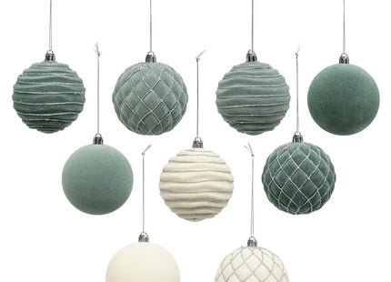 Bola navideña D8cm x9 paja verde - 198550