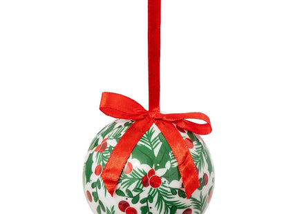 Bola navideña verde acebo de D7.5cm - 198572