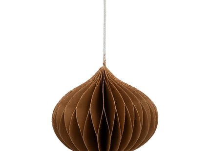 Bola navideña de origami marrón de 9cm - 198602