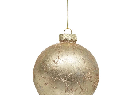 Bola efecto metal D.10cm plástico dorado - 198613