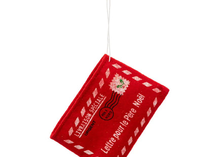 Deco navideña "Sobre" rojo 12cm - 198733