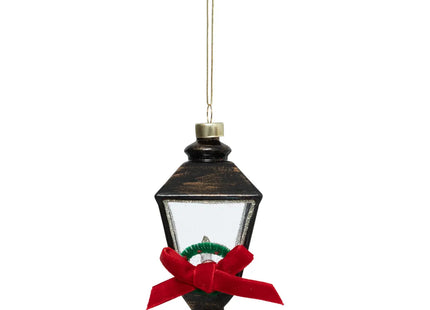 Deco navideña 11cm "Farol" de vidrio - 198843