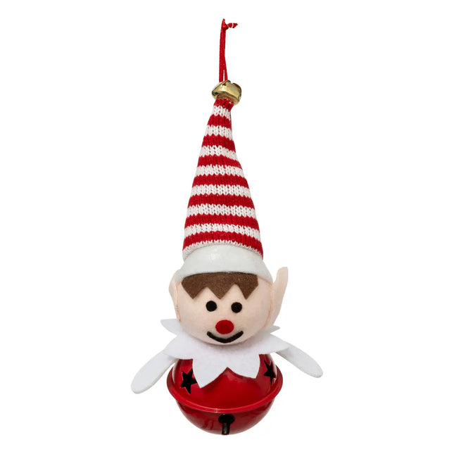 Deco navideña "Campana de elfo" de metal A15cm - 198987