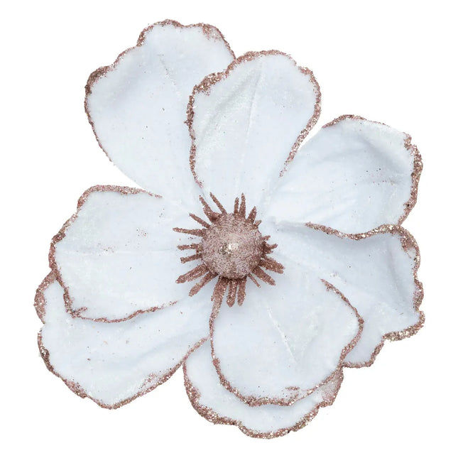 Flor de "Magnolia" blanco 16cm - 199027