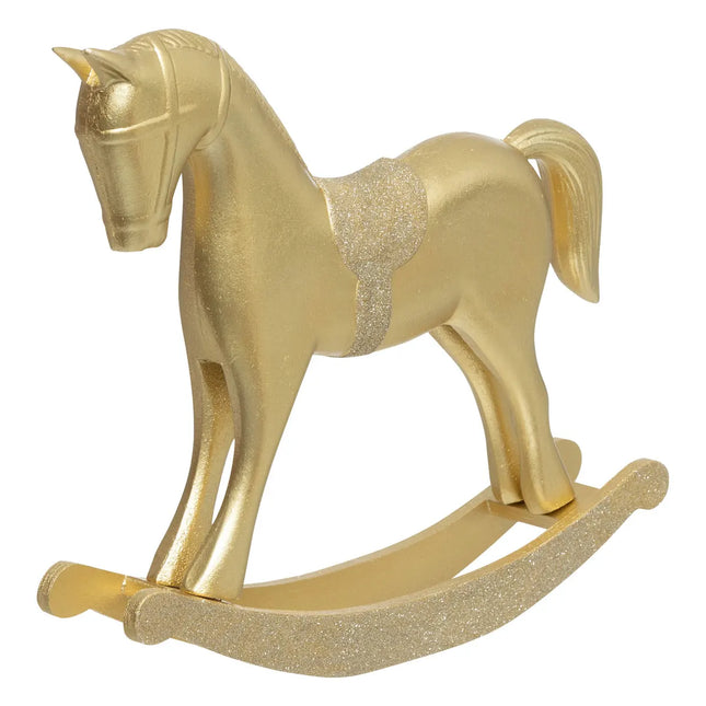 Caballo de madera dorado A32cm - 199157