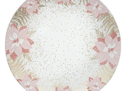 Plato de presentación “Flor rosada” D33cm - 199216