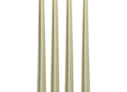 Juego de 4 velas de palo 192gr dorado satinado - 199237