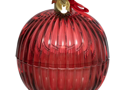 Vela perfumada en pote de vidrio "Bola" roja 150gr - 199245