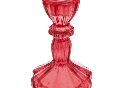 Candelero vidrio rojo A11cm - 199256A