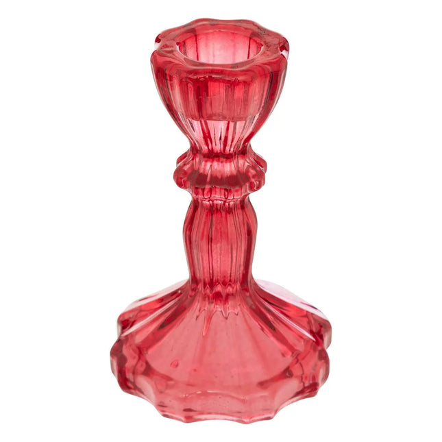 Candelero vidrio rojo A11cm - 199256A