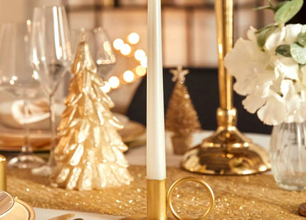 Candelabro metálico PHP D10 cm  2 unidades, dorado - 199278