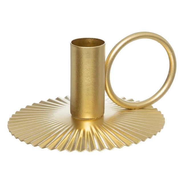 Candelabro metálico PHP D10 cm  2 unidades, dorado - 199278