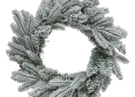 Corona navideña escarchada, 40 cm de diámetro - 199279