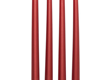 Juego de 4 velas de palo 192g rojo satinado - 199309