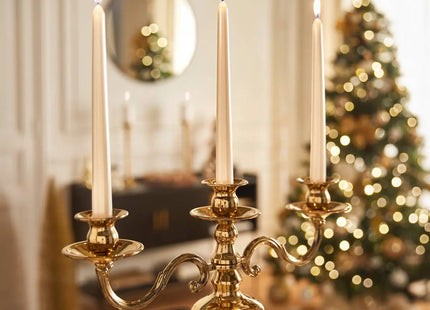 Juego de 4 velas de palo 192g blanco satinado  - 199310