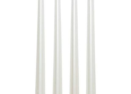 Juego de 4 velas de palo 192g blanco satinado  - 199310