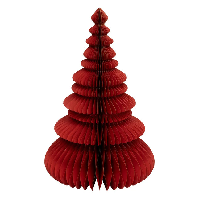 Árbol navideño de papel rojo A90cm - 199331