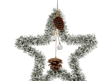 Deco navideña estrella suspendida "Frosty" 27cm - 199334