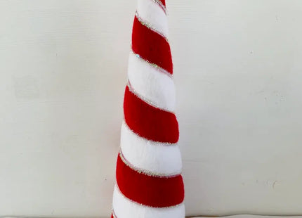 Cono navideño rojo/blanco A40cm - 199392