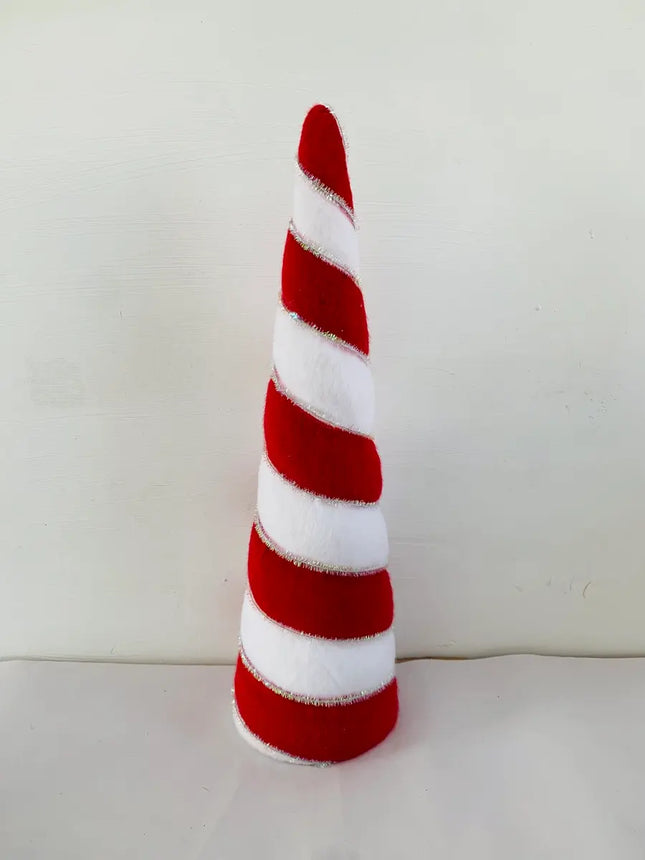 Cono navideño rojo/blanco A40cm - 199392