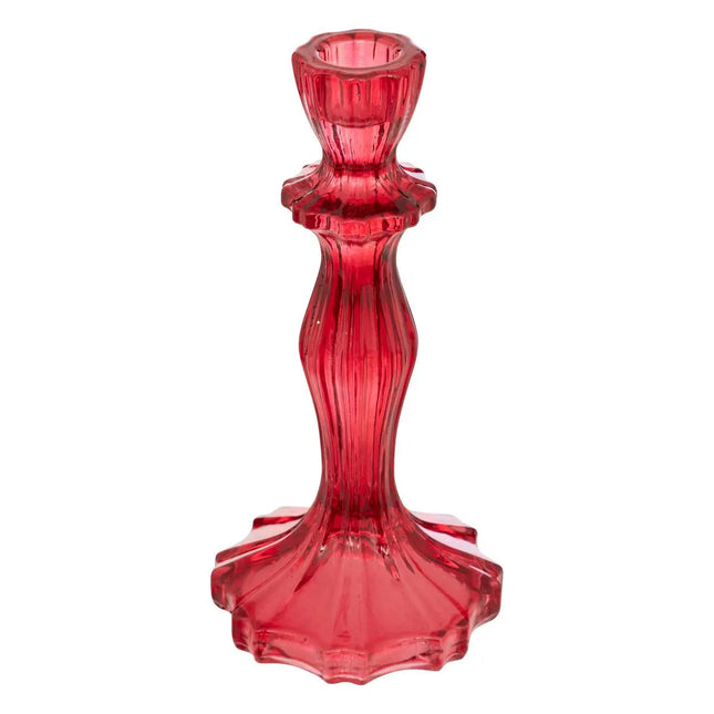 Candelero vidrio rojo A20cm - 199424A
