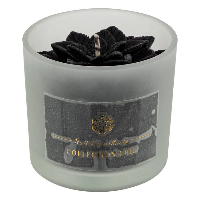 Vela perfumada "Poinsettia" negra 120gr - 199491