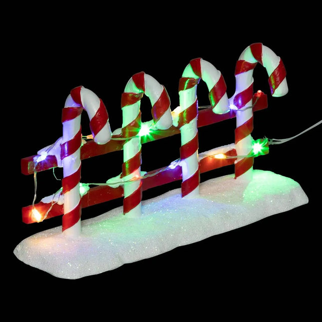 Accesorio para aldea con barrera de bastones de caramelo de 12 LED - 199745