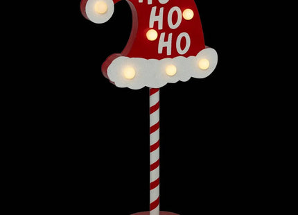 Letrero decorativo A41cm 7 LEDs blanco cálido funciona con pilas - 199876